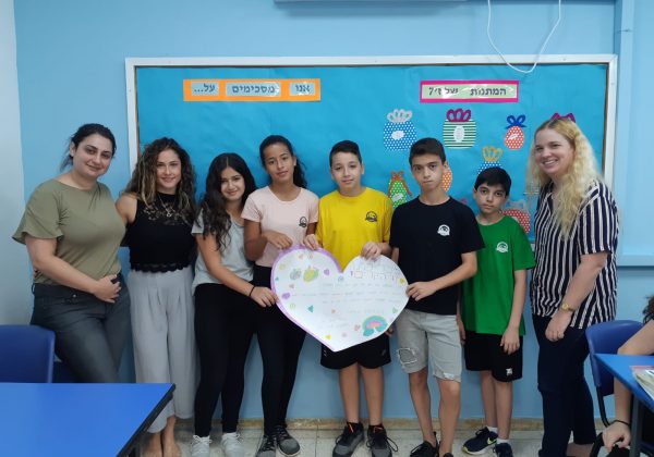 בסימן ערך השכבה.. תלמידי ז’ מפרגנים זה לזה😄😃