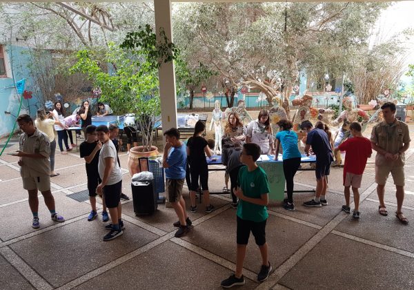 הפסקה פעילה בהנחיית מועצת התלמידים והצופים בנושא חגי תשרי