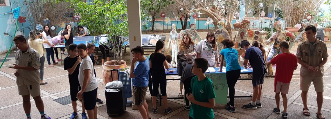 הפסקה פעילה בהנחיית מועצת התלמידים והצופים בנושא חגי תשרי