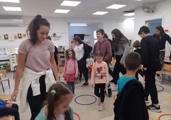פעילות התנדבותית של תלמידי כיתה ח’6 בגן הילדים ורה ויצמן בקרית מוצקין