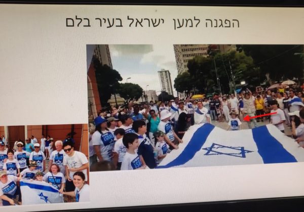 גוסטבו צרויה אבא של עדי העביר שיעור בנושא ציונות לכיתה ח’6