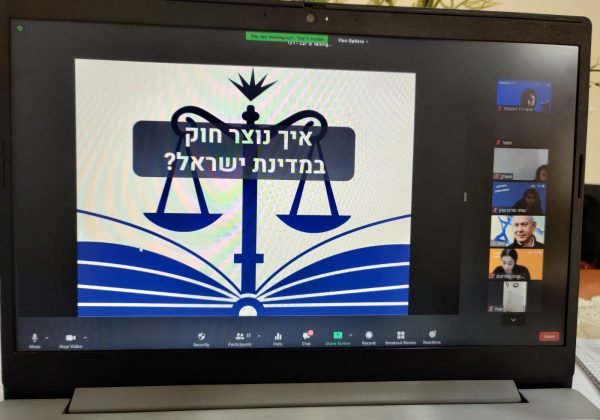 תלמידי שכבה ט’ בפעילות כנסת צעירה בהפעלת מוזיאון מנחם בגין