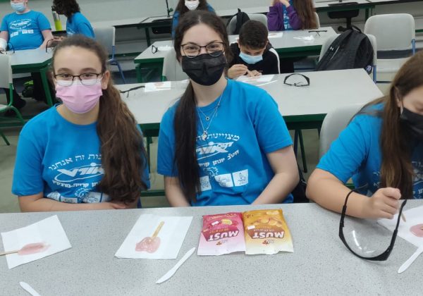 תלמידי המצוינות המדעית למדו על צבעי מאכל טבעיים מול מלאכותיים