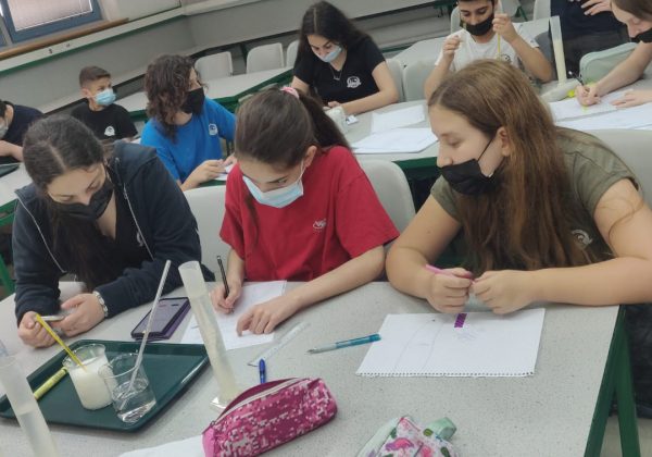 תלמידי המצוינות המדעית חוקרים את הגורמים המשפיעים על האנרגיה התרמית של מערכת ניסוי