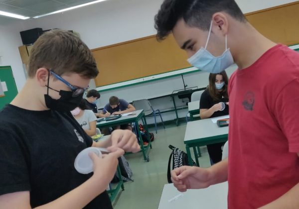 תלמידי מדעית ח’ לומדים על יסודות המיקרוביולוגיה תוך התנסות בדיגום וזריעה