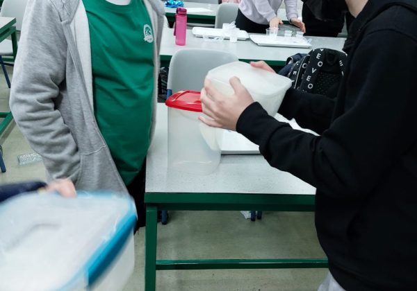כיתת מצוינות לומדת על אימולסיות (תחליבים) דרך הכנת גלידה