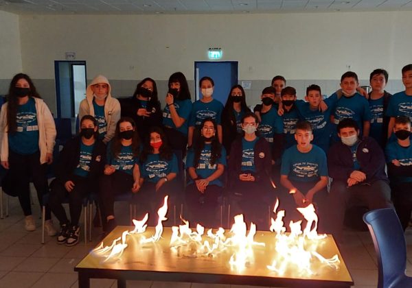 תלמידי ז’ מצויינות בסדנת “אש, בעירה ופיצוצים”